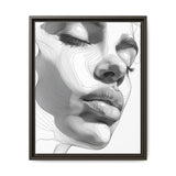 Japandi-Inspired One-Line Art Portrait - Monochrome Ink on Paper