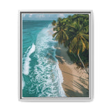 Golden Hour Serenity - Tropical Beach Aerial View Fine Art Print