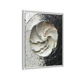 Yin-Yang Impasto Elegance - Modern Abstract Art Print
