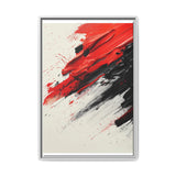 Chaotic Red and Black Abstract Art Print - Modern 8K Expression