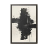 Abstract Energy - Bold Black & White Brush Stroke Art Print