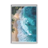 Golden Hour Elegance: Tropical Beach Aerial View - Premium Print
