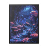 Surreal Space Garden: Neon Flora & Cosmic Vistas Print