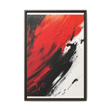 Vivid Red & Black Abstract Chaos - Modern Ink Acrylic Art Print