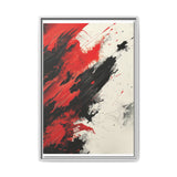 Vivid Red & Black Abstract Chaos - Modern Art Print 8K