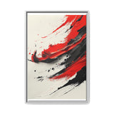 Red & Black Chaos Abstract - High-Detail Modern Art Print, 8K