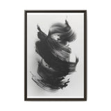 Abstract Essence: Bold Black Brush Strokes on Museum Grade Paper
