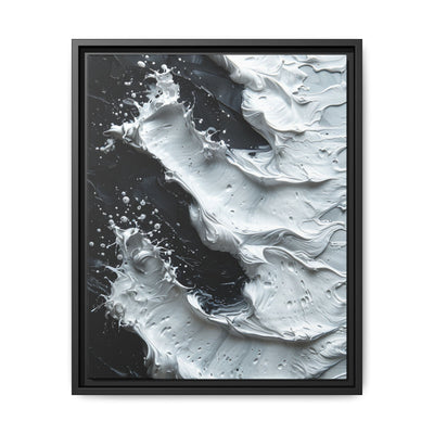 Monochrome Yin-Yang Swirl - Abstract Impasto Art Print