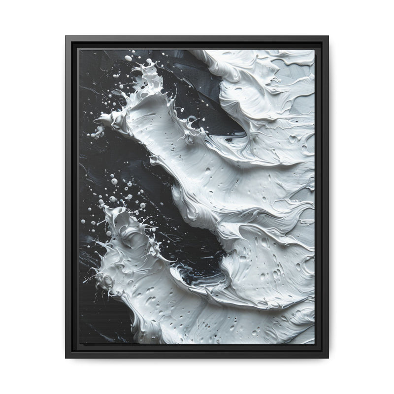 Monochrome Yin-Yang Swirl - Abstract Impasto Art Print
