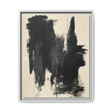 Abstract Black & White Brush Stroke Dynamic Art Print