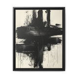 Abstract Energy: Bold Black & White Brush Stroke Art Print