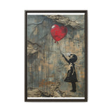 Banksy-Inspired Urban Child with Red Balloon Art Print