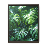 Floating Monstera Leaves - Serene Botanical Art Print