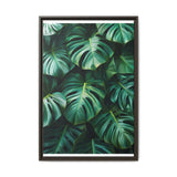 Serene Floating Monstera Leaves Art Print - Museum Grade Paper