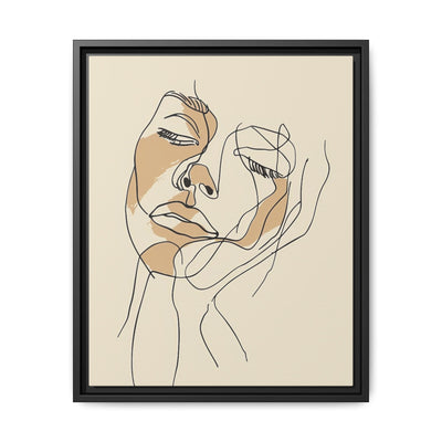 Japandi-Inspired One-Line Ink Art Portrait - Museum Grade Print