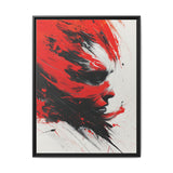 Abstract Energy - Vivid Red & Black Chaos Ink Art Print