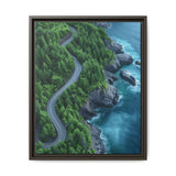 Coastal Serenity: Birdseye View of BC Highway - Premium Print