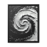 Monochromatic Elegance: Abstract Brushwork Art Print