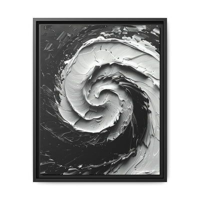Monochromatic Elegance: Abstract Brushwork Art Print