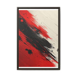 Abstract Chaos: Vivid Red & Black Brushstrokes - 8K Fine Art Print