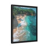 Tropical Serenity at Golden Hour - Vibrant Aerial Beach Art Print
