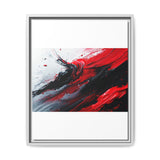 Abstract Chaos: Vivid Red & Black Brushstroke Art Print, 8K