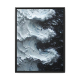 Yin-Yang Impasto Swirl - Modern Black & White Fine Art Print