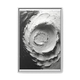 Yin-Yang Impasto Swirl - Elegant Monochrome Art Print