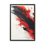 Vivid Red & Black Abstract Chaos - Modern Art Print 8K