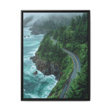 Coastal Serenity: Aerial View of BC's Majestic Highway Print