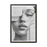 Japandi Minimalist One-Line Portrait - Monochrome Ink Art Print