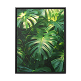 Floating Monstera Leaves Art Print - Serene Nature Elegance