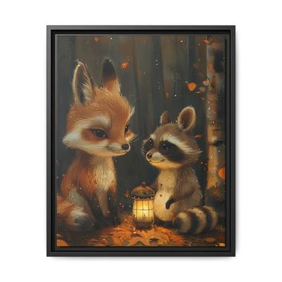 Enchanted Woodland Gathering - Autumn Lantern Art Print