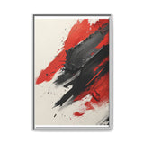 Abstract Red & Black Chaos - Vivid Ink Splatter Art Print