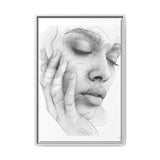 Japandi-Inspired Minimalist Line Art Portrait on Fine Art Paper
