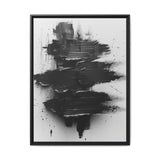 Abstract Energy - Bold Black & White Brush Stroke Art Print