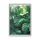 Floating Monstera Leaves - Ethereal Nature Art Print