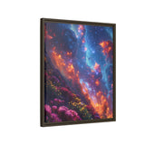 Galactic Garden: Neon Flora & Cosmic Vistas - Premium Art Print