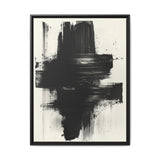 Abstract Monochrome Brushstroke Art - Dynamic Canvas Print