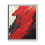 Abstract Energy: Vivid Red & Black Chaos on White – 8K Fine Art Print