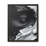 Black & White Paint Swirls - Abstract Art Print, High-Res