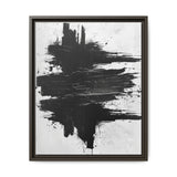 Abstract Elegance: Dynamic Black & White Brushstroke Art Print