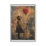 Urban Dreams: Banksy-Inspired Child with Balloon Art Print