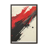 Vivid Red & Black Abstract Energy - Modern Ink-Acrylic Art Print