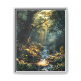 Ethereal Forest Serenity: Luminous Nature Art Print