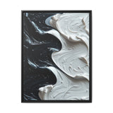 Abstract Swirls - Black & White High-Contrast Art Print