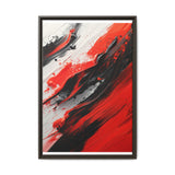Resonant Chaos: Vivid Red & Black Abstract Art Print - 8K