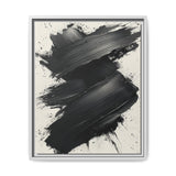 Abstract Energy: Bold Black & White Brush Stroke Art Print