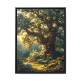 Enchanted Forest Oak: Magical Golden Light Art Print