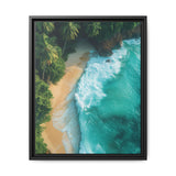 Tropical Bliss: Golden Hour Aerial Beach Vista - Museum Print